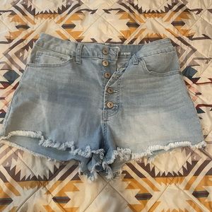 High rise jean shorts